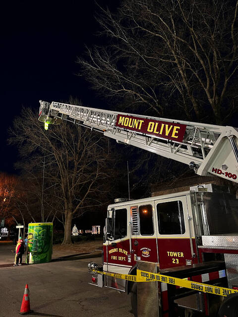 129223299_web1_Mount-Olive-FD---LW
While this years New Years Eve Pickle Drop has been cancelled due to forecast rainy and possibly stormy weather, a compilation of previous New Years Eve Pickle Drop events will air on the companys website at www.mtolivepickles.com from 6-7 p.m. on Dece. 31.