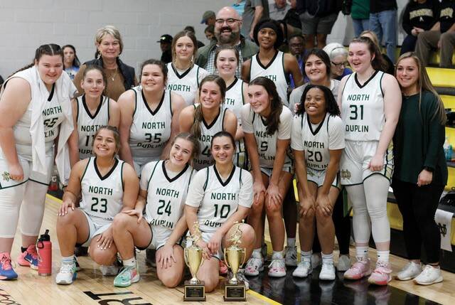 129376591_web1_North-Duplin-girls
The North Duplin girls basketball team opens the NC High School Athletic Association 1A playoffs at home Tuesday against Oxford Prep Academy. (Rudy Coggins|mountolivetribune.com)