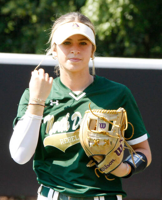 129833833_web1_ReeceOutlaw
North Duplins Reece Outlaw announced Wednesday that she has committed to play softball at the University of North Carolina. The rising senior decommitted from East Carolina earlier this month. (Rudy Coggins|mountolivetribune.com)