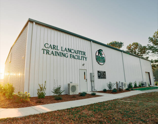 130164308_web1_Carl-Lancaster-Training-Facility
A state-of-the-art facility honoring former University of Mount Olive head baseball coach Carl Lancaster sits outside Scarborough Field. (Contributed photo)