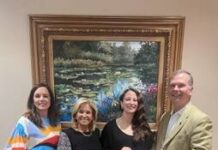
			
				                                Pictured from left are Sharon Freeman, Brenda Paul, Anna Hinson and Scott Newton. (Photo courtesy Arts Council of Wayne County)
 
			
		