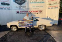
			
				                                Rewarding Responders was presented with a check for over $3,800 from Sederis Rhodes on behalf of the Roger Rhodes Memorial Race (Contributed photo)
 
			
		