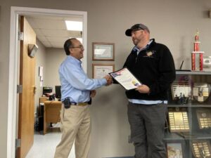 Firefighter displays ‘exceptional valor,’ receives surprise award