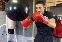 Young boxer aims for pro career with father firmly in his corner
Eighteen-year-old Vinny Varas works out in the gym his father Vincenzo Varas established at their Duplin County home last year when Vinny decided to pursue a career as a professional boxer. (Kathy Grant Westbrook|mountolivetribune.com)