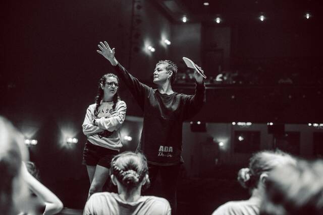 131392930_web1_dance-1
Patricia Warren, right, instructs dancers during a Dance For Christ rehearsal. Beside her is daughter Tara Lancaster. Together, the women produce, direct, and choreograph the Christian dance ministry, which has upcoming shows at the Paramount Theatre April 4-6 and April 11-13. For more information, go to goldsboroparamount.com or call 919-583-8432. (Lindsay Crawford|Courtesy photo)