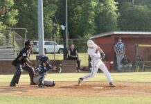 
			
				                                Southern Wayne’s Mason McKee takes a full swing at the plate as a pitch approaches. (Robert Taylor|mountolivetribune.com)
 
			
		