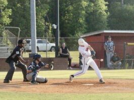 
			
				                                Southern Wayne’s Mason McKee takes a full swing at the plate as a pitch approaches. (Robert Taylor|mountolivetribune.com)
 
			
		
