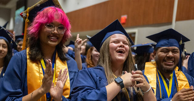 131561359_web1_graduation-2025-social-image
Samantha Macklin, Payton Lowery, and Amilcar Lopez Escalante celebrate during one of WCCs spring graduation ceremonies. (WCC photo)