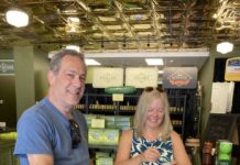 
			
				                                During their first visit to Mount Olive, Wilmington residents Reed Slatas, left, and Doran Rozen sample Mt. Olive Pickle Co. products in the company’s new downtown Pickle Parlor. Their verdict? ‘Delicious!’ and ‘Crisp and fresh!’ (Kathy Grant Westbrook|mountolivetribune.com)
 
			
		