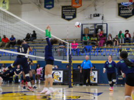 
			
				                                The Spring Creek volleyball team lost to Goldsboro High School in a match earlier this week. (Kareem Brown photos)
 
			
		