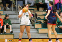 Season opener thrills as North Duplin battles Wayne Christian in a down to the wire finish
North Duplins No. 32 Abigeal Brown, prepares to inbound the ball as the Rebels battle to the final buzzer. (Kareem Brown|mountolivetribune.com)