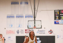 
			
				                                No. 12 Kentrell Morrisey steps to the line, preparing a free throw in what was one of the most exciting games of the FCA Tournaments opening round. (Kareem Brown|mountolivetribune.com)
 
			
		