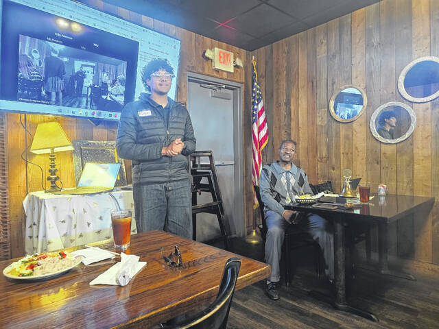 Students from Sampson County Schools, Clinton City Schools and the Sampson Early College talk Monday with Clinton-Sampson Rotarians about their experience attending the Rotary Youth Leadership Awards event they attended earlier in the year. The students thanked Rotarians for the opportunity and noted that the experience taught them a lot about preparation, planning, leadership, working together and learning to talk in larger groups. It helped me get out of my comfort zone, said Hobbton Highs Rosalia Morales. Among those presenting were Miguel Sanchez, Graham Dirks and Morales. The noon-day Rotarians joined with the evening club to financially sponsor the weekend leadership trip for the students. Clinton-Sampson Rotarian Brandi Elkin led the selection process. (Photos courtesy Clinton-Sampson Rotary)