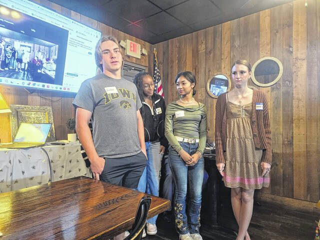 Students from Sampson County Schools, Clinton City Schools and the Sampson Early College talk Monday with Clinton-Sampson Rotarians about their experience attending the Rotary Youth Leadership Awards event they attended earlier in the year. The students thanked Rotarians for the opportunity and noted that the experience taught them a lot about preparation, planning, leadership, working together and learning to talk in larger groups. It helped me get out of my comfort zone, said Hobbton Highs Rosalia Morales. Among those presenting were Miguel Sanchez, Graham Dirks and Morales. The noon-day Rotarians joined with the evening club to financially sponsor the weekend leadership trip for the students. Clinton-Sampson Rotarian Brandi Elkin led the selection process. (Photos courtesy Clinton-Sampson Rotary)